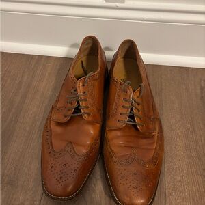 Cole Haan Brown Oxfords with Wingtip Design and Leather Material